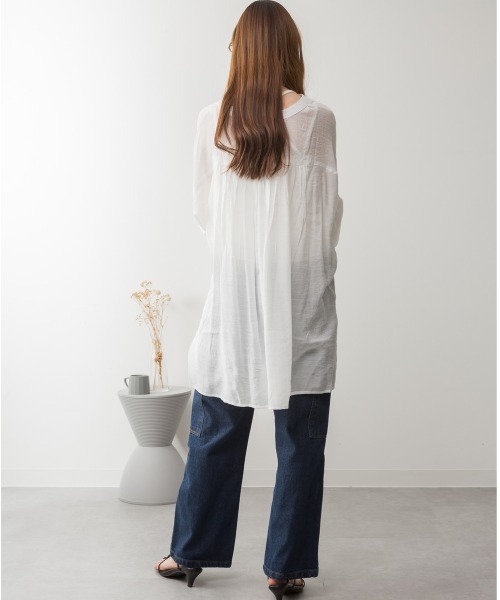 aity（アイティ）の「M-4L ヴィンテージ加工ポケット デニムカーゴパンツ（デニムパンツ・レディース・ワンウォッシュ/ブルー/ネイビー・M/L/LL/3L/4L）」の8枚目の写真
