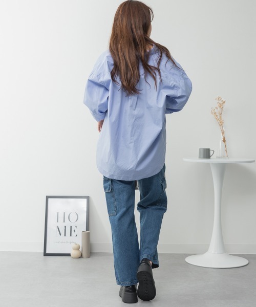 aity（アイティ）の「M-4L ヴィンテージ加工ポケット デニムカーゴパンツ（デニムパンツ・レディース・ワンウォッシュ/ブルー/ネイビー・M/L/LL/3L/4L）」の12枚目の写真