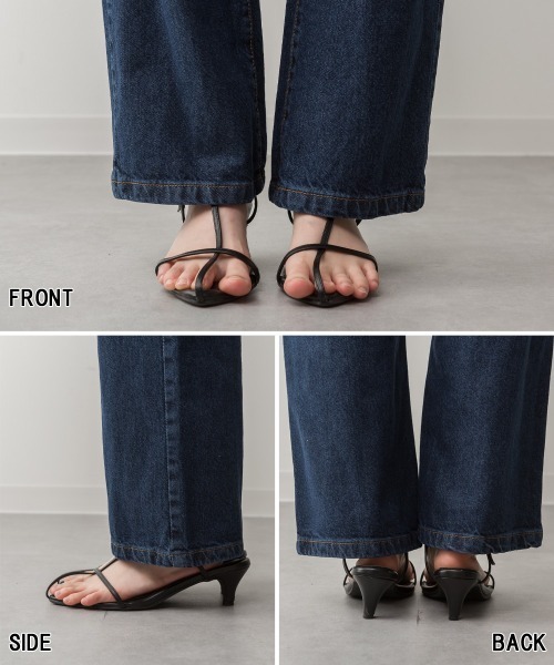 aity（アイティ）の「M-4L ヴィンテージ加工ポケット デニムカーゴパンツ（デニムパンツ・レディース・ワンウォッシュ/ブルー/ネイビー・M/L/LL/3L/4L）」の21枚目の写真