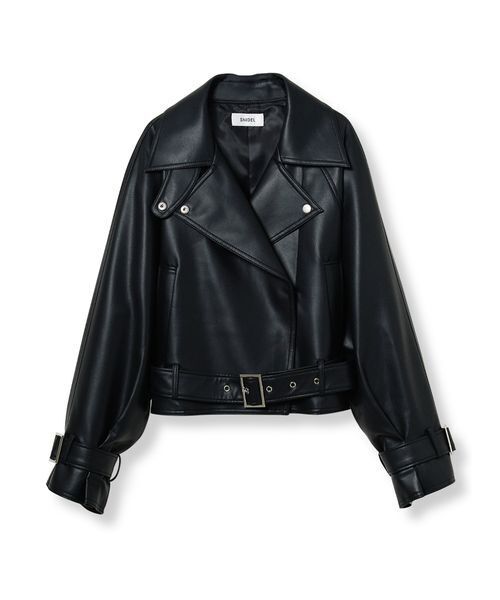 SNIDEL（スナイデル）の「ショートトレンチ（トレンチコート・レディース・ベージュ/ブラック/ライトベージュ・F）」の2枚目の写真