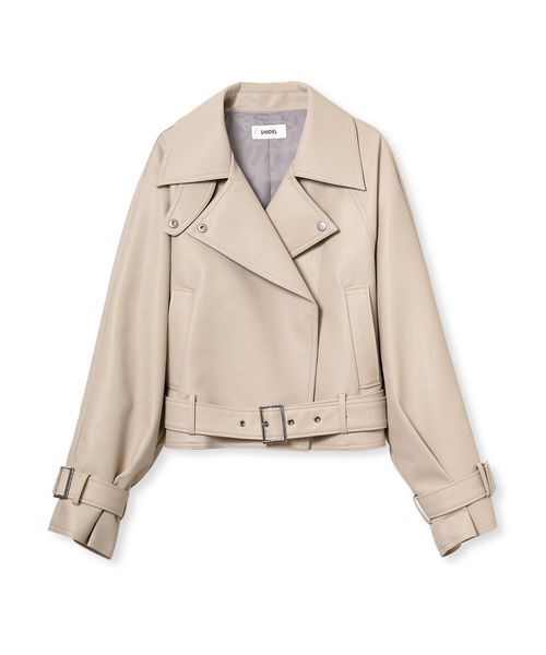 SNIDEL（スナイデル）の「ショートトレンチ（トレンチコート・レディース・ベージュ/ブラック/ライトベージュ・F）」の14枚目の写真