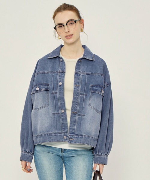 coca（coca）（コカ）の「オーバーサイズデニムジャケット（デニムジャケット・レディース・ライトブルー・L/M/S）」の15枚目の写真