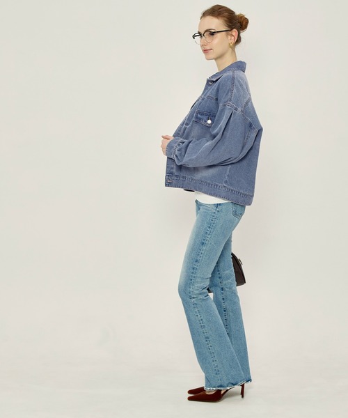 coca（coca）（コカ）の「オーバーサイズデニムジャケット（デニムジャケット・レディース・ライトブルー・L/M/S）」の14枚目の写真