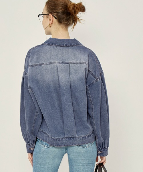 coca（coca）（コカ）の「オーバーサイズデニムジャケット（デニムジャケット・レディース・ライトブルー・L/M/S）」の13枚目の写真