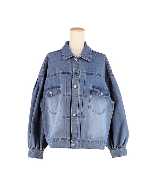 coca（coca）（コカ）の「オーバーサイズデニムジャケット（デニムジャケット・レディース・ライトブルー・L/M/S）」の7枚目の写真