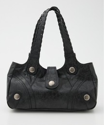 SLY | F/LEATHER STUDS BAG フェイクレザースタッズバッグ 春服(ハンドバッグ)