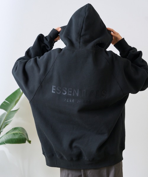 FOG ESSENTIALS(エフオージーエッセンシャルズ)の「FOG ESSENTIALS BACK LOGO SWEAT HOODIE / 21SS-BACK LOGO SWEAT HOODIE(パーカー・メンズ・ブラック/クリーム・S/M/L/XL)」の8枚目の写真