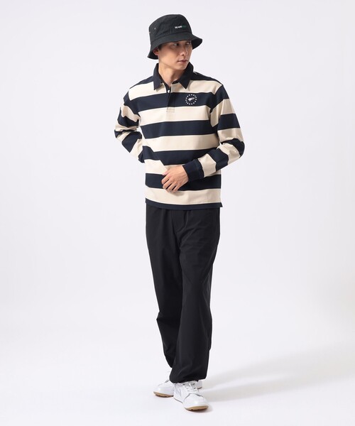 BEAMS GOLF(ビームスゴルフ)の「ORANGE LABEL / ボーダー ロングスリーブ シャツ(ポロシャツ・メンズ・グリーン/オフホワイト・XL/L/M)」の4枚目の写真