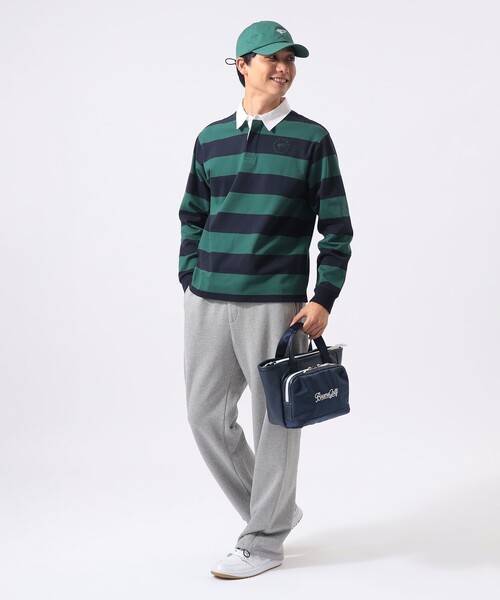 BEAMS GOLF(ビームスゴルフ)の「ORANGE LABEL / ボーダー ロングスリーブ シャツ(ポロシャツ・メンズ・グリーン/オフホワイト・XL/L/M)」の5枚目の写真