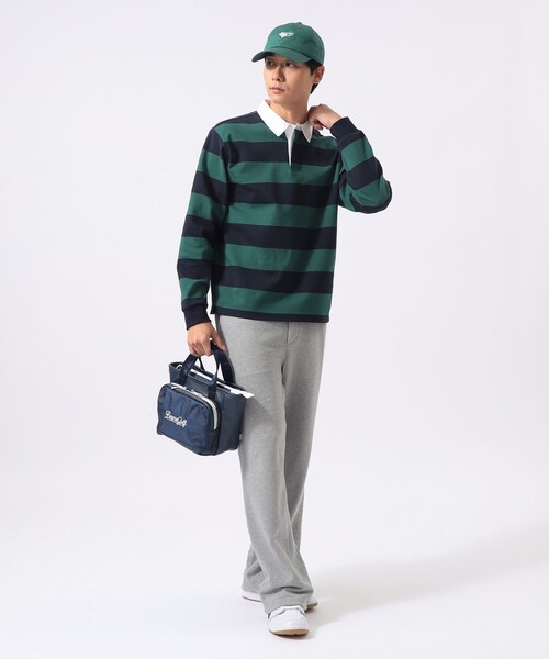 BEAMS GOLF(ビームスゴルフ)の「ORANGE LABEL / ボーダー ロングスリーブ シャツ(ポロシャツ・メンズ・グリーン/オフホワイト・XL/L/M)」の6枚目の写真