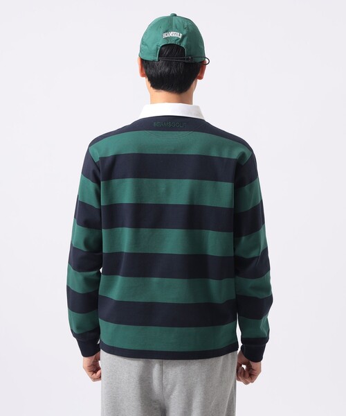 BEAMS GOLF(ビームスゴルフ)の「ORANGE LABEL / ボーダー ロングスリーブ シャツ(ポロシャツ・メンズ・グリーン/オフホワイト・XL/L/M)」の8枚目の写真