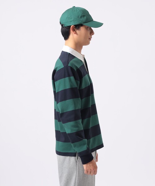 BEAMS GOLF(ビームスゴルフ)の「ORANGE LABEL / ボーダー ロングスリーブ シャツ(ポロシャツ・メンズ・グリーン/オフホワイト・XL/L/M)」の9枚目の写真