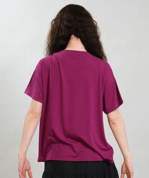 RIKKA FEMME(リッカファム)の「RIKKA FEMME/リッカファム 半袖 Tシャツ フォトT UVカット 接触冷感 RF6S-2107(Tシャツ/カットソー・レディース・ホワイト/グレー/パープル/ブラック・FREE)」の18枚目の写真