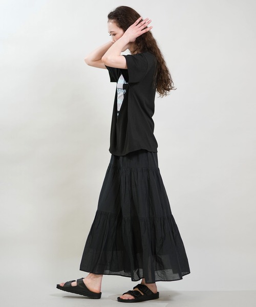 RIKKA FEMME(リッカファム)の「RIKKA FEMME/リッカファム 半袖 Tシャツ フォトT UVカット 接触冷感 RF6S-2107(Tシャツ/カットソー・レディース・ホワイト/グレー/パープル/ブラック・FREE)」の8枚目の写真