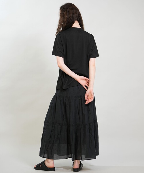RIKKA FEMME(リッカファム)の「RIKKA FEMME/リッカファム 半袖 Tシャツ フォトT UVカット 接触冷感 RF6S-2107(Tシャツ/カットソー・レディース・ホワイト/グレー/パープル/ブラック・FREE)」の9枚目の写真