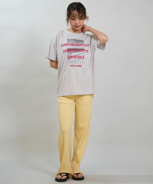 RIKKA FEMME(リッカファム)の「RIKKA FEMME/リッカファム 半袖 Tシャツ フォトT UVカット 接触冷感 RF6S-2107(Tシャツ/カットソー・レディース・ホワイト/グレー/パープル/ブラック・FREE)」の13枚目の写真