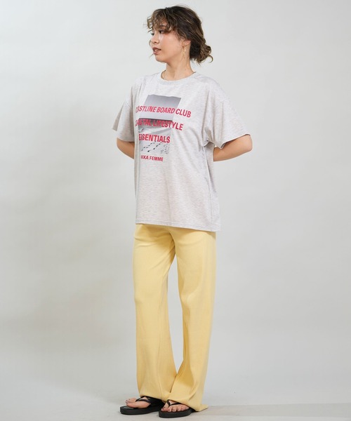 RIKKA FEMME(リッカファム)の「RIKKA FEMME/リッカファム 半袖 Tシャツ フォトT UVカット 接触冷感 RF6S-2107(Tシャツ/カットソー・レディース・ホワイト/グレー/パープル/ブラック・FREE)」の14枚目の写真