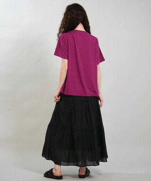 RIKKA FEMME(リッカファム)の「RIKKA FEMME/リッカファム 半袖 Tシャツ フォトT UVカット 接触冷感 RF6S-2107(Tシャツ/カットソー・レディース・ホワイト/グレー/パープル/ブラック・FREE)」の21枚目の写真