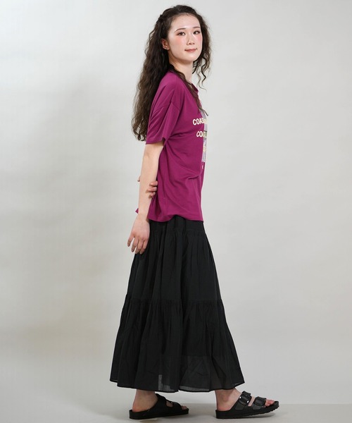 RIKKA FEMME(リッカファム)の「RIKKA FEMME/リッカファム 半袖 Tシャツ フォトT UVカット 接触冷感 RF6S-2107(Tシャツ/カットソー・レディース・ホワイト/グレー/パープル/ブラック・FREE)」の22枚目の写真
