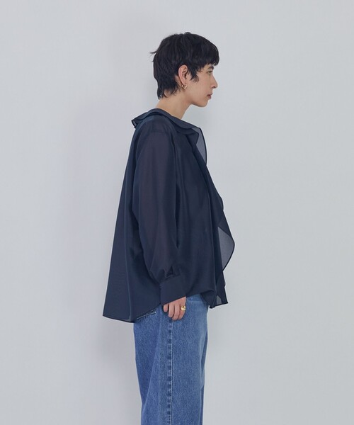 セール】ラッフルVネックブラウス（シャツ/ブラウス）｜1er