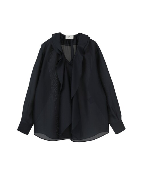 1er Arrondissement(プルミエアロンディスモン)の「ラッフルVネックブラウス(シャツ/ブラウス・レディース・ベージュ/ブルー系その他3/オフホワイト・38/36)」の9枚目の写真