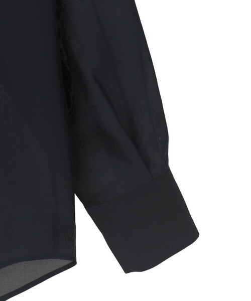 1er Arrondissement(プルミエアロンディスモン)の「ラッフルVネックブラウス(シャツ/ブラウス・レディース・ベージュ/ブルー系その他3/オフホワイト・38/36)」の12枚目の写真