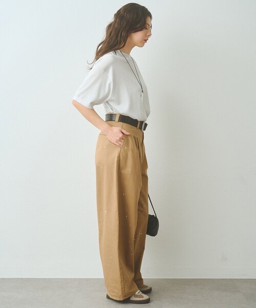 Whim Gazette(ウィムガゼット)の「ペイントタックチノパンツ(チノパンツ・レディース・ベージュ・38/36/34)」の14枚目の写真