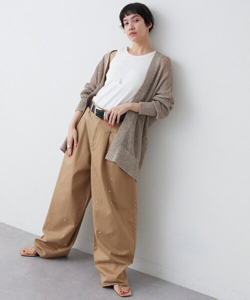 Whim Gazette(ウィムガゼット)の「ペイントタックチノパンツ(チノパンツ・レディース・ベージュ・38/36/34)」の17枚目の写真