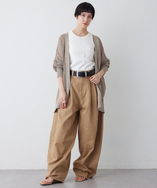 Whim Gazette(ウィムガゼット)の「ペイントタックチノパンツ(チノパンツ・レディース・ベージュ・38/36/34)」の18枚目の写真