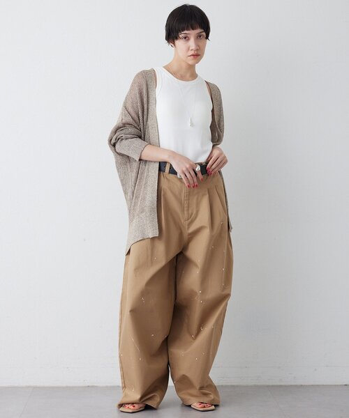 Whim Gazette(ウィムガゼット)の「ペイントタックチノパンツ(チノパンツ・レディース・ベージュ・38/36/34)」の19枚目の写真