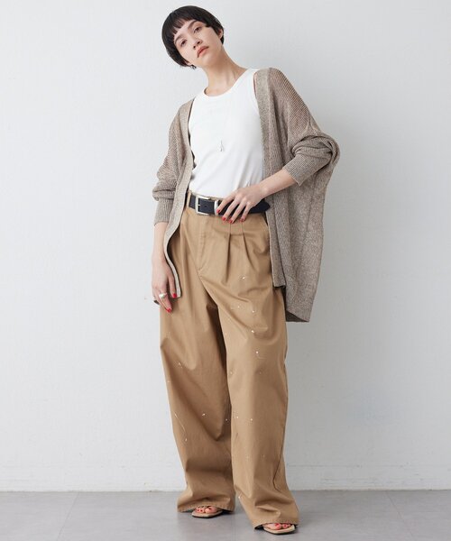 Whim Gazette(ウィムガゼット)の「ペイントタックチノパンツ(チノパンツ・レディース・ベージュ・38/36/34)」の20枚目の写真