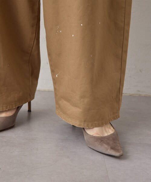 Whim Gazette(ウィムガゼット)の「ペイントタックチノパンツ(チノパンツ・レディース・ベージュ・38/36/34)」の7枚目の写真