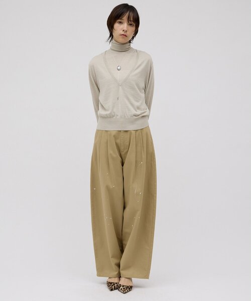 Whim Gazette（ウィムガゼット）の「ペイントタックチノパンツ（チノパンツ・レディース・ベージュ/ライトベージュ・38/36/34）」の9枚目の写真