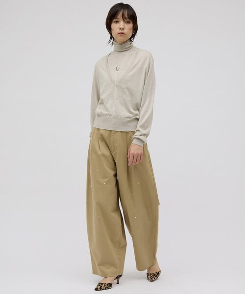 Whim Gazette（ウィムガゼット）の「ペイントタックチノパンツ（チノパンツ・レディース・ベージュ/ライトベージュ・38/36/34）」の7枚目の写真