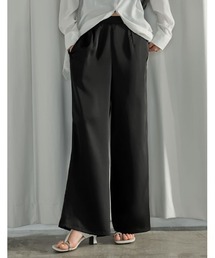 Re:EDIT | [2026S/S PRE ORDER][低身長/高身長サイズ有]サテンライクウエストドロストパンツ(その他パンツ)