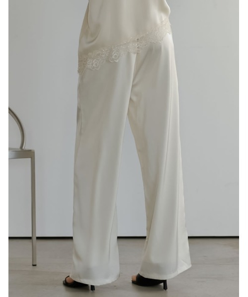 Re:EDIT（リエディ）の「[2026S/S PRE ORDER][低身長/高身長サイズ有]サテンライクウエストドロストパンツ（その他パンツ・レディース・ブラウン/アニマル/アイボリー/ブラック・LARGE/TALL/MEDIUM/SHORT）」の14枚目の写真