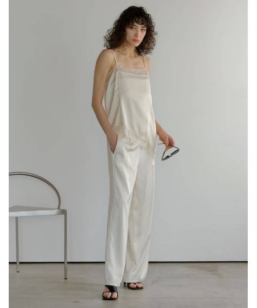 Re:EDIT（リエディ）の「[2026S/S PRE ORDER][低身長/高身長サイズ有]サテンライクウエストドロストパンツ（その他パンツ・レディース・ブラウン/アニマル/アイボリー/ブラック・LARGE/TALL/MEDIUM/SHORT）」の13枚目の写真