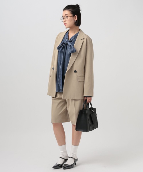 BAYFLOW（ベイフロー）の「デニムボウタイブラウス（シャツ/ブラウス・レディース・ライトブルー/インディゴブルー・FREE）」の6枚目の写真