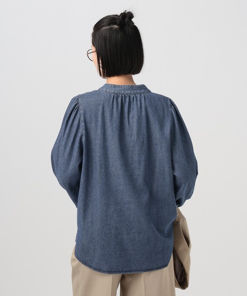 BAYFLOW（ベイフロー）の「デニムボウタイブラウス（シャツ/ブラウス・レディース・ライトブルー/インディゴブルー・FREE）」の9枚目の写真