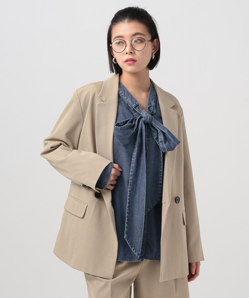 BAYFLOW（ベイフロー）の「デニムボウタイブラウス（シャツ/ブラウス・レディース・ライトブルー/インディゴブルー・FREE）」の10枚目の写真