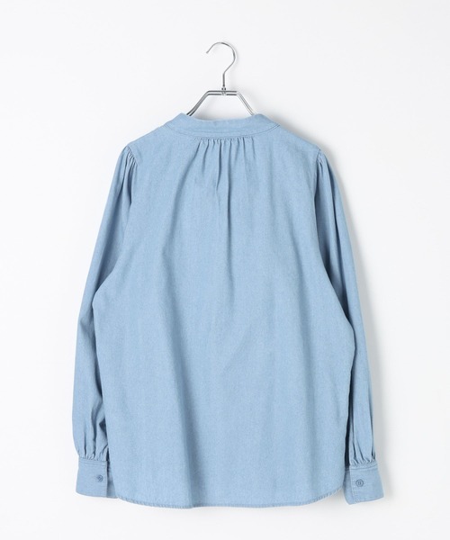 BAYFLOW（ベイフロー）の「デニムボウタイブラウス（シャツ/ブラウス・レディース・ライトブルー/インディゴブルー・FREE）」の14枚目の写真