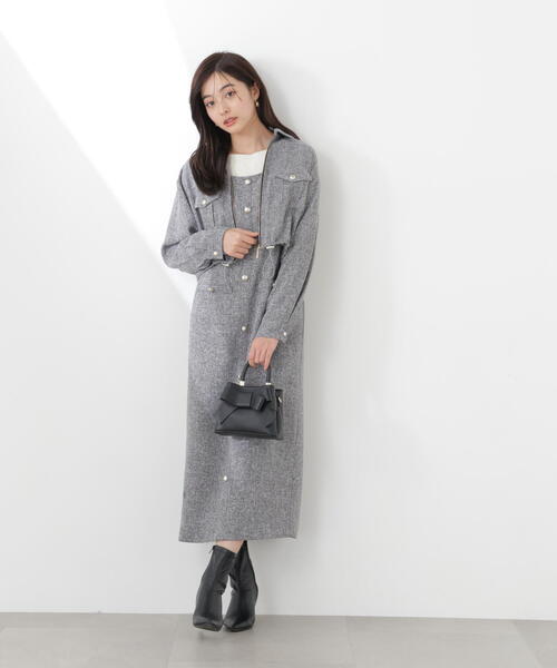 PROPORTION BODY DRESSING(プロポーションボディドレッシング)の「スプリングツイードジャンスカ / 1216140300(ジャンパースカート・レディース・ブラック/オフホワイト/ブルー・P/S/MEDIUM)」の12枚目の写真