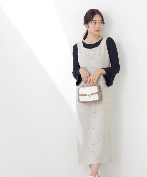 PROPORTION BODY DRESSING(プロポーションボディドレッシング)の「スプリングツイードジャンスカ / 1216140300(ジャンパースカート・レディース・ブラック/オフホワイト/ブルー・P/S/MEDIUM)」の14枚目の写真