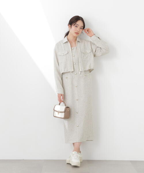 PROPORTION BODY DRESSING(プロポーションボディドレッシング)の「スプリングツイードジャンスカ / 1216140300(ジャンパースカート・レディース・ブラック/オフホワイト/ブルー・P/S/MEDIUM)」の20枚目の写真