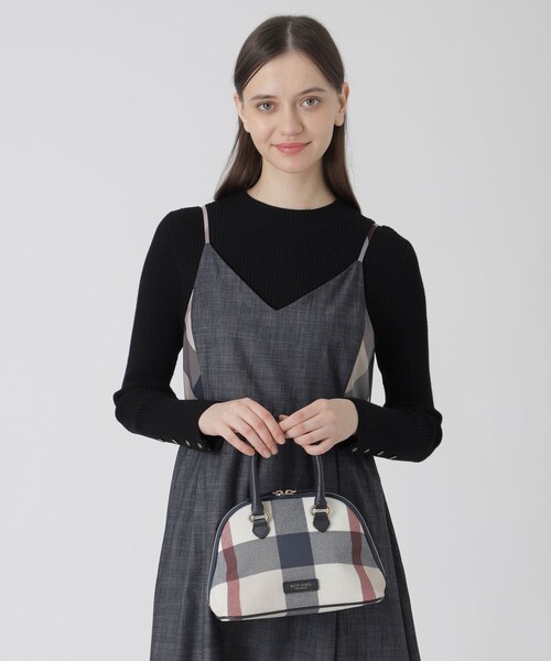 クレストブリッジチェックPVCブガッティバッグ（ショルダーバッグ 
