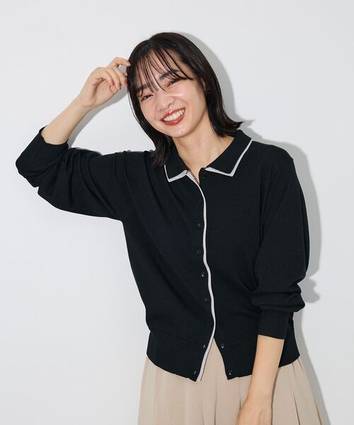 Green Parks(グリーンパークス)の「ここちニット衿付き配色プルオーバー(ニット/セーター・レディース・ピンク/ホワイト系その他2/ブルー/グレー/ブラック・FREE)」の20枚目の写真