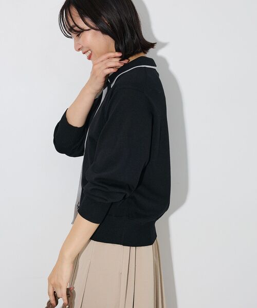 Green Parks(グリーンパークス)の「ここちニット衿付き配色プルオーバー(ニット/セーター・レディース・ピンク/ホワイト系その他2/ブルー/グレー/ブラック・FREE)」の21枚目の写真