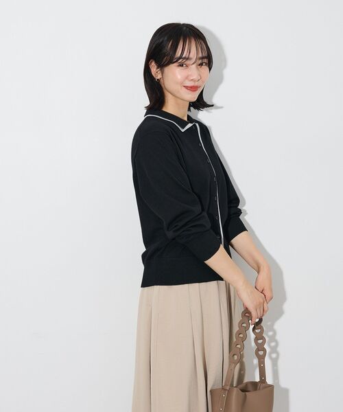 Green Parks(グリーンパークス)の「ここちニット衿付き配色プルオーバー(ニット/セーター・レディース・ピンク/ホワイト系その他2/ブルー/グレー/ブラック・FREE)」の22枚目の写真