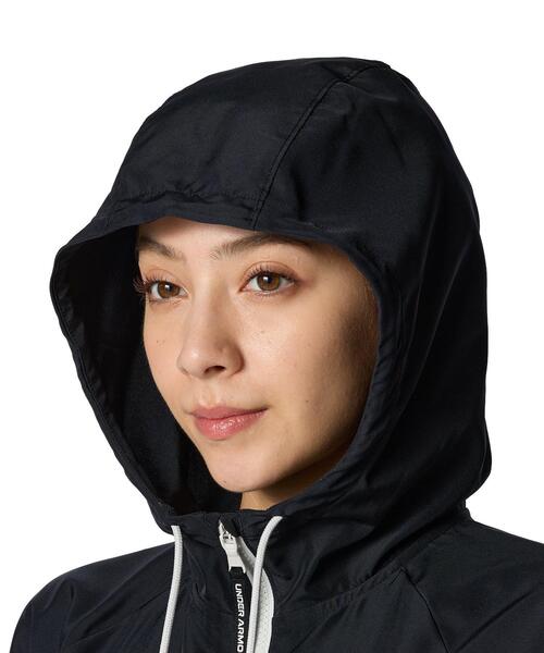 UNDER ARMOUR(アンダーアーマー)の「UAノーライナー ウーブン フルジップ フーディー(トレーニング/レディース)(その他アウター・レディース・ブラック・M/XL/L/S)」の4枚目の写真
