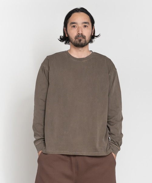 Knuu(ヌウ)の「Heavy Pigment Dye Long Sleeve T-Shirt(Tシャツ/カットソー・メンズ・ブラウン/ブラック/ライトブルー/グレー・X-SMALL/SMALL/MEDIUM/LARGE/X-LARGE/XX-LARGE)」の3枚目の写真